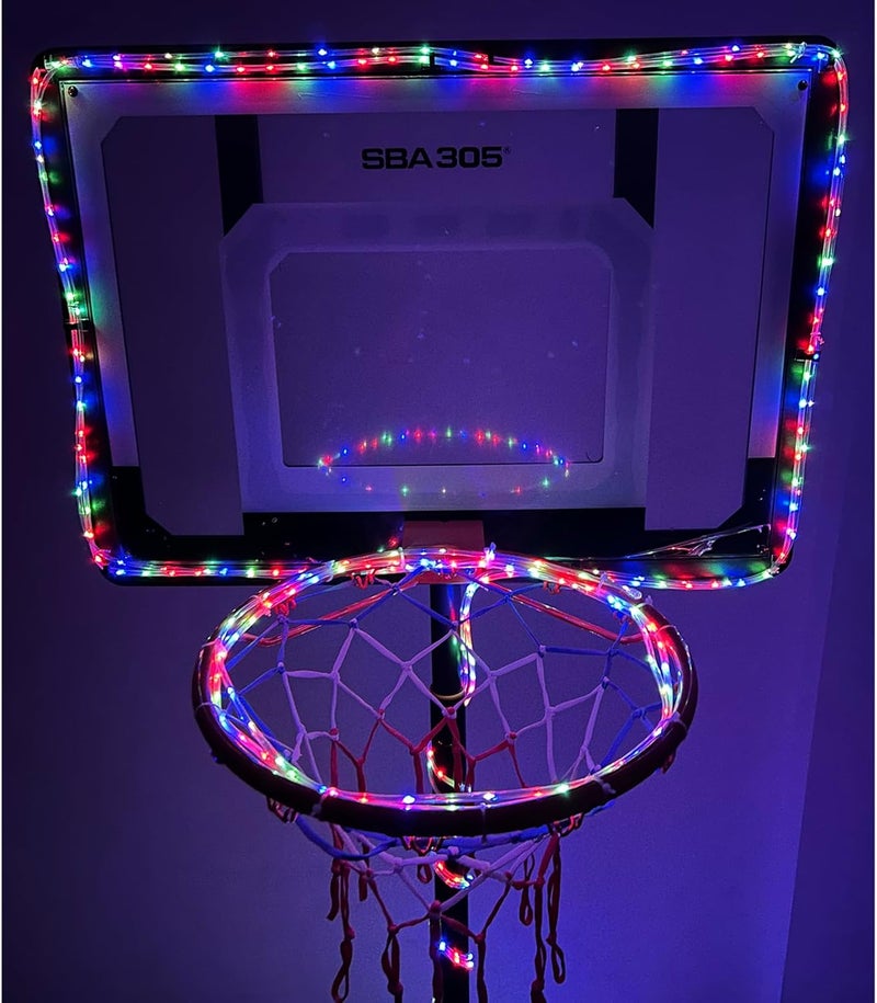 Cateep LED Basketball Hoop Lights, 18ft LED Basketball Rim Light for Basketball Lovers Waterproof 8 Modes Multicolor for Playing at Night Outdoors - Image 3